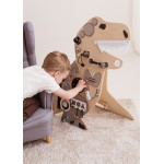 Manipulačná doska / Activity board Tyranosaurus - sivý 77 × 76 cm so stojanom